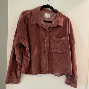 Cropped Corduroy Shirt